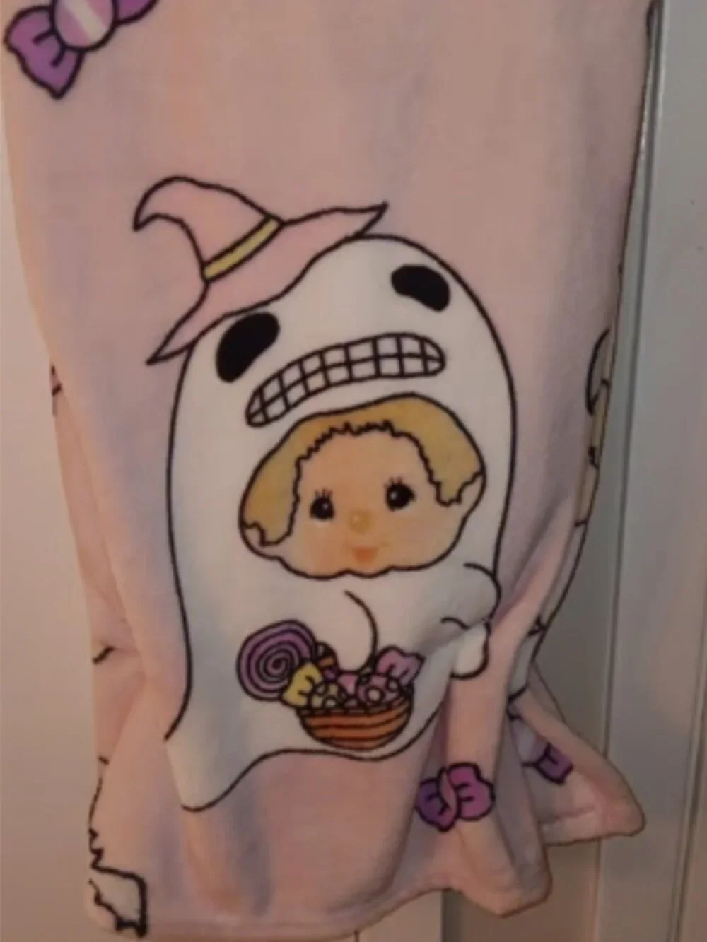 Monchhichi Halloween Ghosts Soft Plush Throw